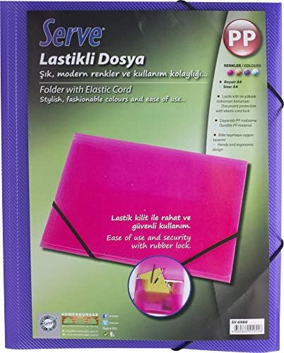 Lastikli Dosya Mor A4