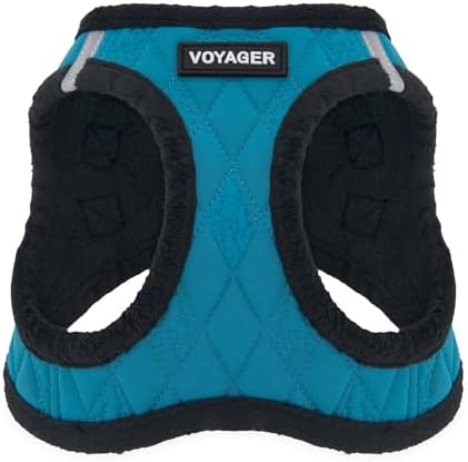Alternative view of Voyager -In pelüş köpek koşum takımı - Yumuşak pelüş In Yelek koşum takımı, küçük ve orta boy köpekler için, Pet Supplies - Turkuaz pelüş, S (göğüs çevresi: 36,8-40,6 cm)