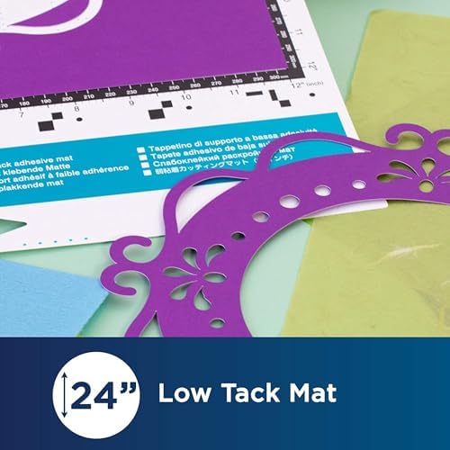ScanNCut DX Mat CADXMATLOW24, Büyük 30,48 cm x 60,96 cm İnce ve Hassas Malzemeler için Düşük Yapışkanlı Yapıştırıcı, Kesme Makineleri ile Kullanın