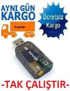 4504 5+1 Harici Usb Ses Kartı 3.5mm Kulaklık Mikrofon Çevirici Dönüştürücü