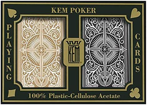 KEM, Poker Boyu, Standard Endeks, Siyah & Altın Sarısı, Çift Deste