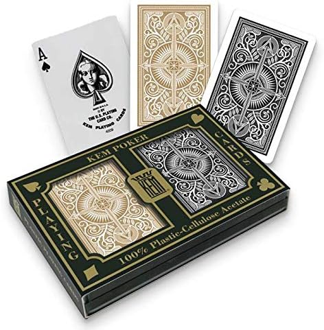 Alternative view of KEM, Poker Boyu, Standard Endeks, Siyah & Altın Sarısı, Çift Deste