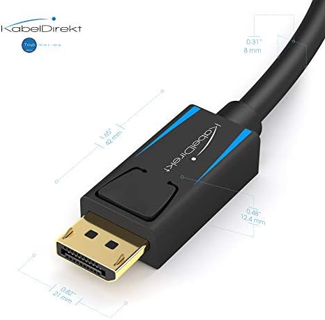 - 8K / 60Hz DisplayPort Kablosu 1.4-2 m - Oyun bilgisayarları/dizüstü bilgisayarları, 4K / 8K oyun monitörleri ve ultra hızlı 144Hz / 165Hz / 240Hz için boşluksuz korumalı DP kablosu