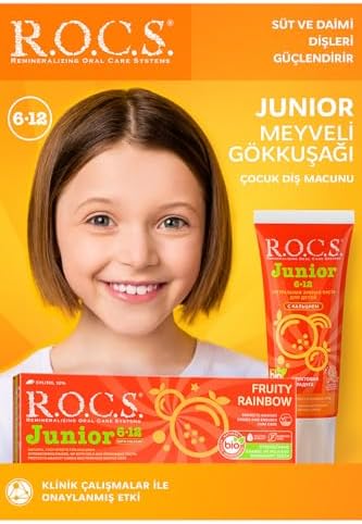 Alternative view of R.O.C.S Junior Çocuklar için Bitkisel İçerikli Diş Macunu 6-12 Yaş Meyveli Gökkuşağı (1 x 60 mL)
