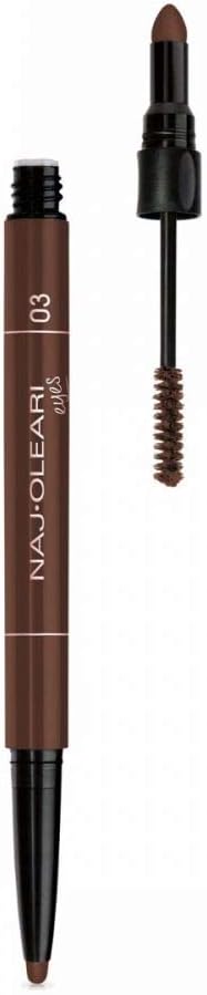 Naj Oleari 3 in 1 Perfect Brow Brunettes Kaş Kalemi, Göz Kalemi ve Maskara