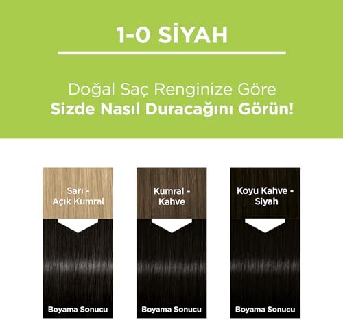Kalıcı Doğal Renkler 1-0 Siyah Kakao Yağı & Yulaf Çekirdeği Özlü Saç Boyası