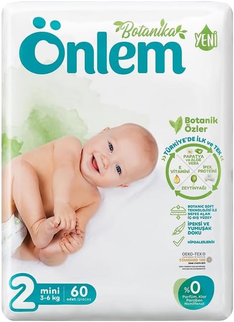 Önlem Botanika Bebek Bezi Tekli Paket Mini 60 Adet