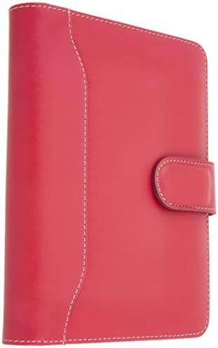 2K 5164 Ajanda TARİHSİZ Kareli 14x20 cm. Ajanda/Defter Hesap Makineli Deri Organizer, Fuşya