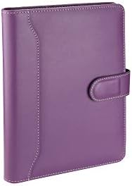 2K 5242 Ajanda Tarihsiz Çizgili 17X24 cm Ajanda/Defter Hesap Makineli Deri Organizer, Lila