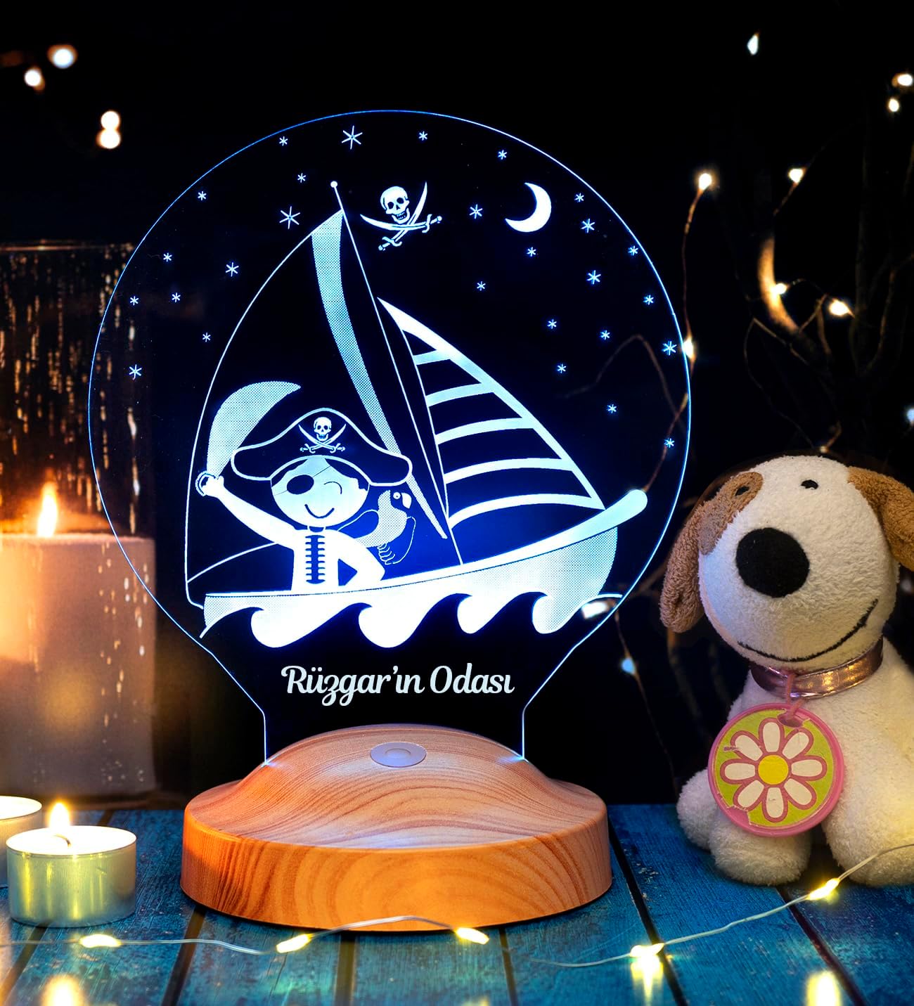 3D 3 boyutlu Çocuk Bebek Hediyesi Led Lamba