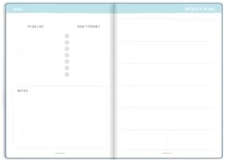 Le 15x21 Süresiz Planlayıcı Ajanda Defter Mavi