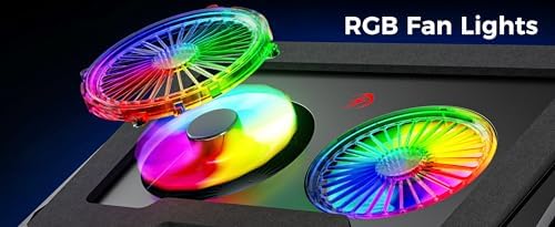 GT102 Gaming Laptop Soğutucu, 2200rpm, Rgb Işıklı, Led Display, Notebook Soğutucu Stand