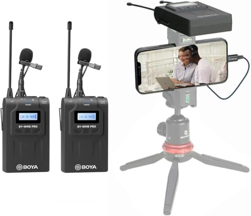 Boya BY-WM8 Pro-K2 UHF Çift Kanallı Kablosuz Mikrofon Sistemi