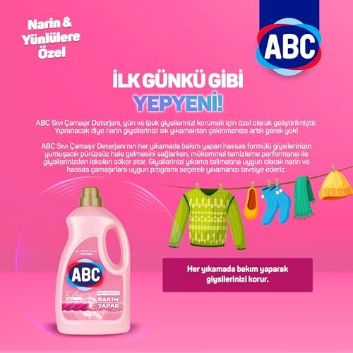 ABC DETERJAN Sıvı Çamaşır Deterjanı Narinler 3 L