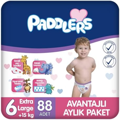 Bebek Bezi 6 Numara X-Large (15+ Kg) 88 Adet – Aylık Paket