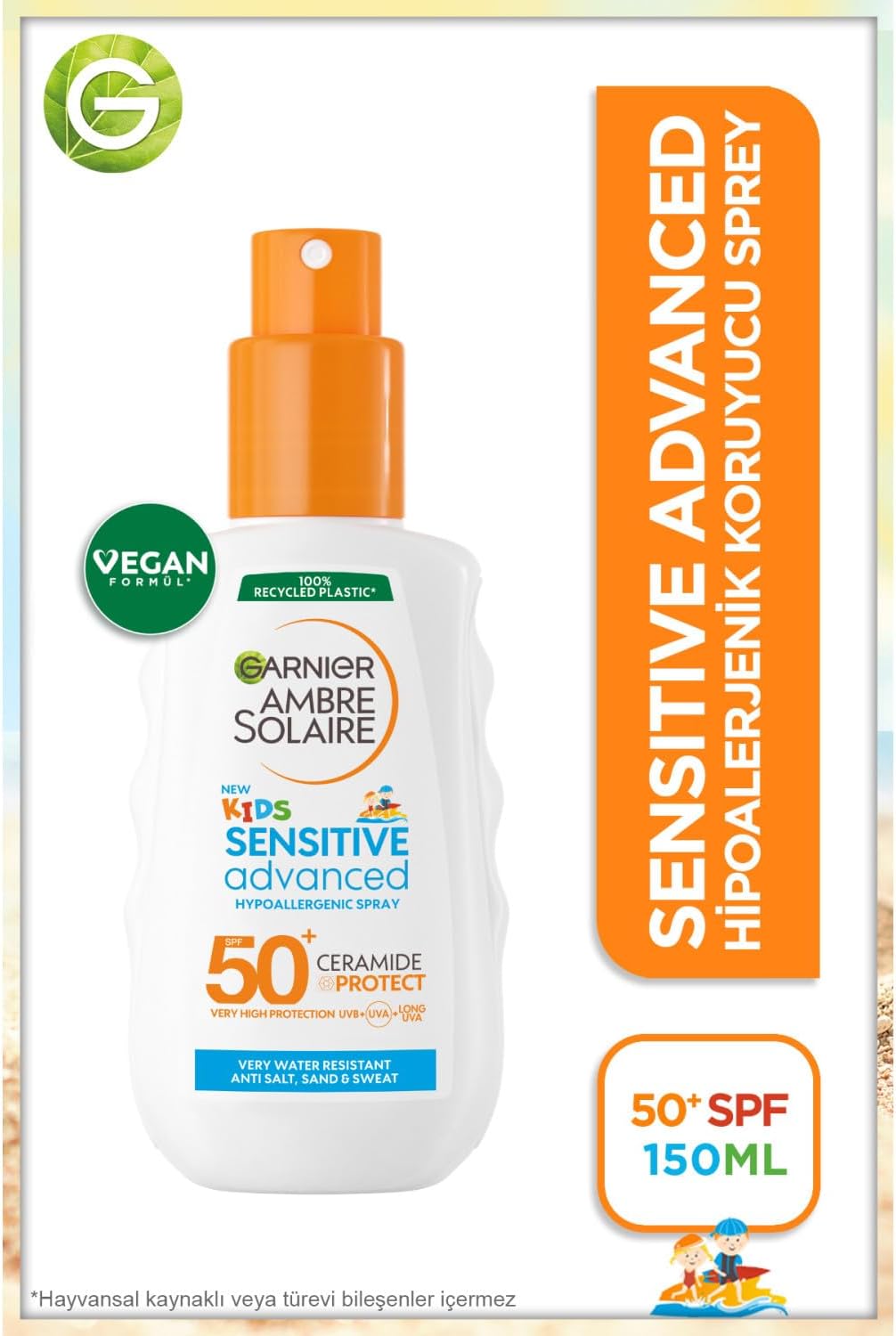 Ambre Solaire Sensitive Advanced Güneş Koruyucu Çocuk Sprey GKF50+ 200ML