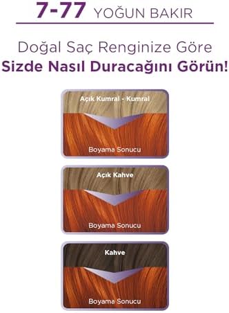 Yoğun Göz Alıcı Renk Saç Boyası 7-77 Yoğun Bakır