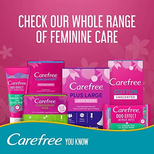 Carefree, Günlük Ped, Pamuklu, Parfümsüz, 20'li