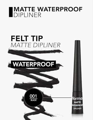 Waterproof Yüksek Pigmentli & Mat Bitişli 001 Siyah Dipliner