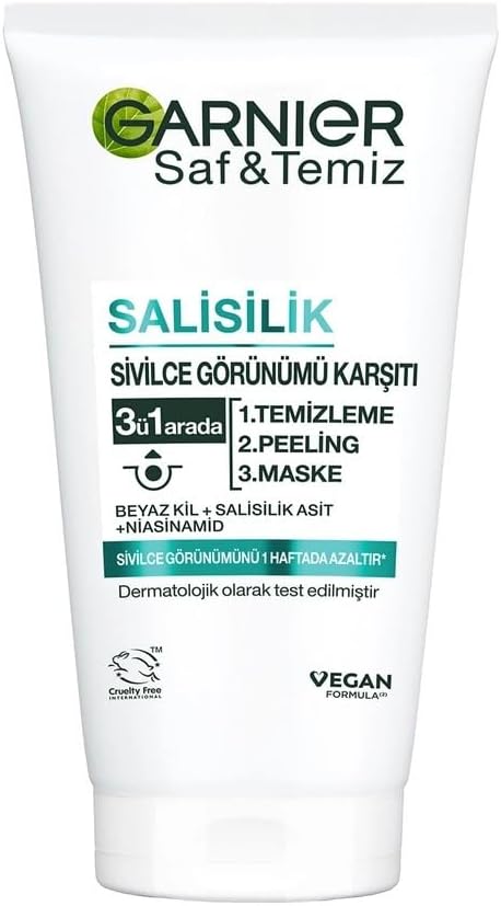 Alternative view of Saf & Temiz Salisilik Sivilce Görünümü Karşıtı 3'ü 1 Arada (Beyaz Kil, Salisilik Asit, Niasinamid)
