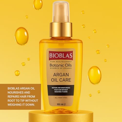 Alternative view of Bioblas Argan Yağlı Saç Bakım Yağı – Durulanmayan, Karşı Koruyucu, Onarıcı & Parlaklık Veren Serum,%100 Besleyici Etki, 100 ml
