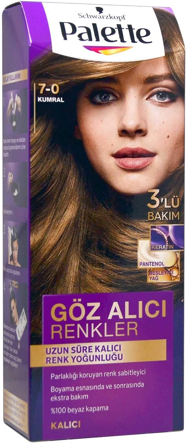 Yoğun Göz Alıcı Renkler Saç Boyası 7-0 Kumral Saç Boyası