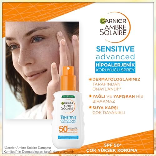 Ambre Solaire Sensitive Advanced Güneş Koruyucu Sprey Gkf50+ 200 ml