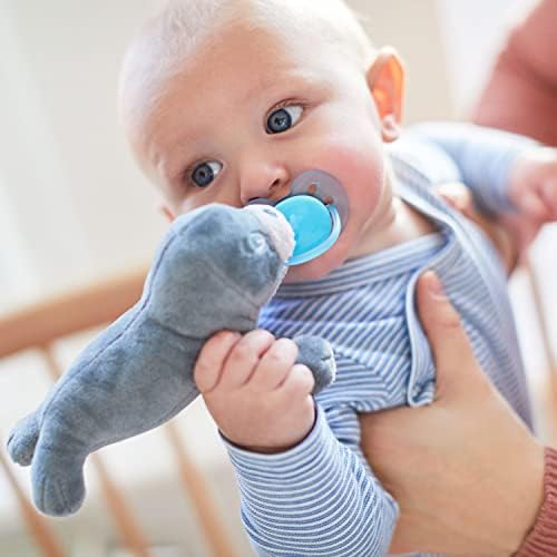 Avent Snuggle SCF348/11, Kuscheltier mit Schnuller ultra soft, perfektes Geschenk für Neugeborene und Babys, Schnullertier