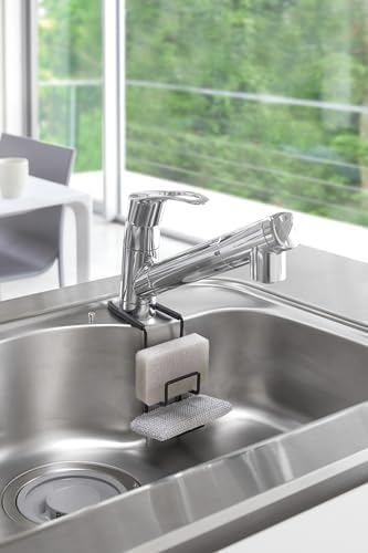 home Musluk-Asma Sünger Tutucu-Mutfak Düzenleyici Lavabo Rafı Sepeti, Çelik, Siyah, Tek Boyut