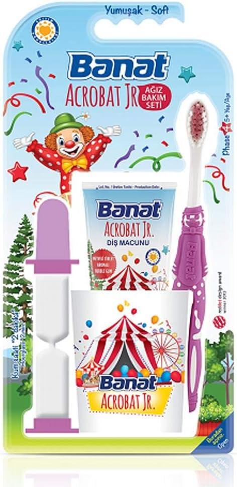 Alternative view of Acrobat Junior Ağız Bakım Diş Fırça Seti (Mavi)