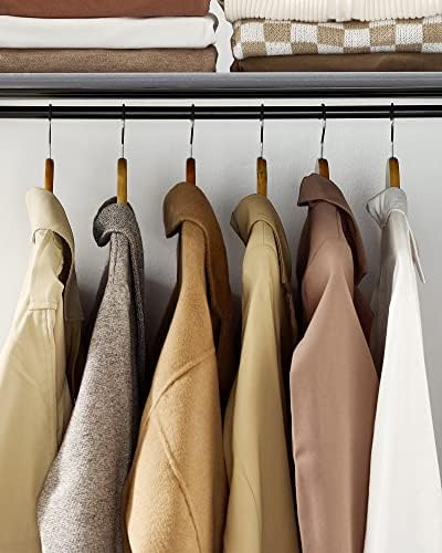 RYG02GY elbise dolabı, 2 elbise askılı gardırop, kıyafet muhafazası, kumaş dolap, elbise askısı, katlanabilir, giyinme odası, yatak odası, 43 x 140 x 174 cm, gri