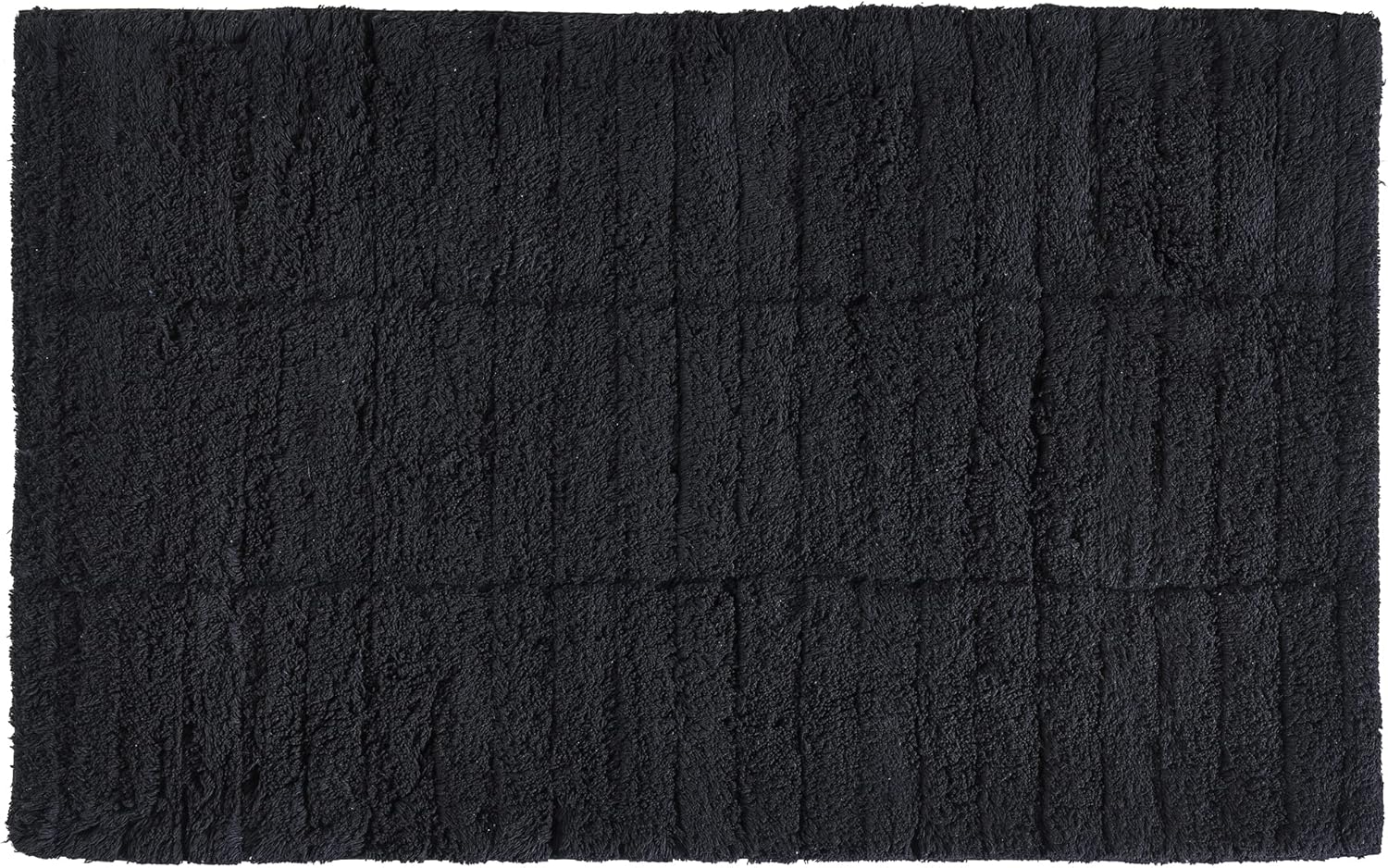 , Tiles Banyo Paspası/Banyo Halısı, Pamuk, 80 x 50 cm, Siyah