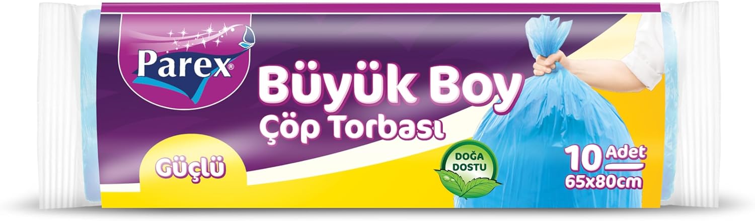 Güçlü Çöp Torbası Büyük Boy 10'lu