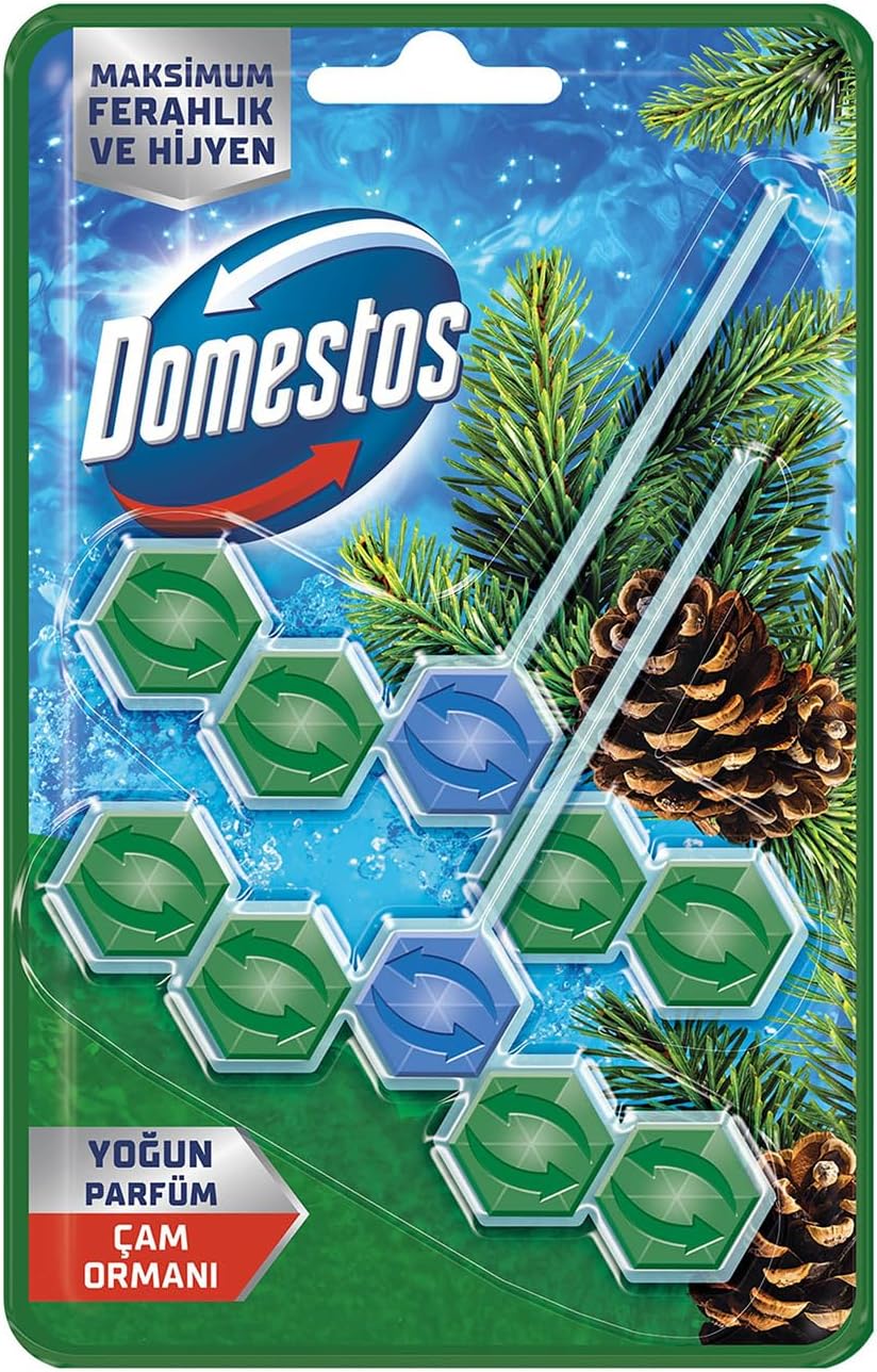 Alternative view of Domestos WC Blok 5'li Güç Çam Ferahlığı 600 Sifona Kadar Güçlü Temizlik 110 gr İkili Paket