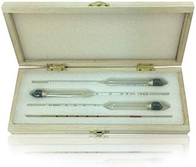 Alternative view of 3'lü Set Alkolmetre 0-40-70-100 Ahşap Kutulu