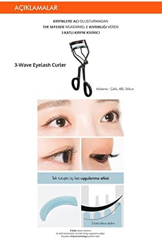 3 Kat Güçlü Kirpik Kıvırıcı 3-wave Eyelash Curler