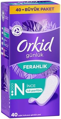 Orkid Yaprak Günlük Ped Normal Büyük Paket 40 Adet Ped