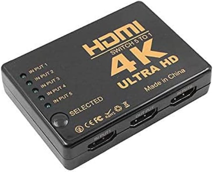 Alternative view of SL-HSW4K55 HDMI 5TO1 SWITCH 4K*2K, IR +Adaptör