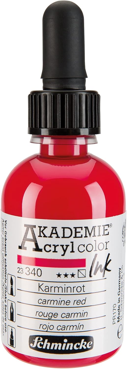 Alternative view of Akademie Akrilik Mürekkep 50 ml 340 Carmine Red