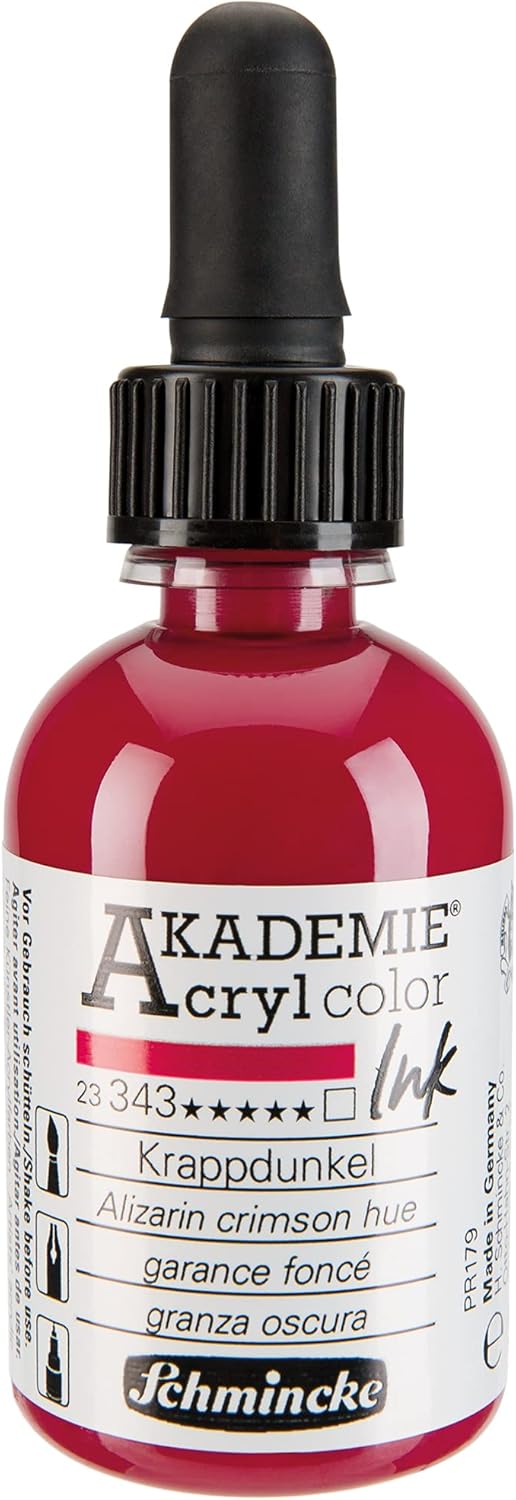 Alternative view of Akademie Akrilik Mürekkep 50 ml 343 Alizarin Crimson Hue