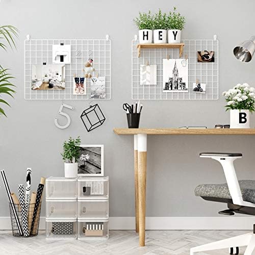 Fotoğraf Teli, 2'li Set, Duvar Dekoru, Çok Fonksiyonlu Duvar Teli, Duvar Izgarası, Diy, S Kancalı, Mandal ve Hasır Ipli, Beyaz Lpp02W