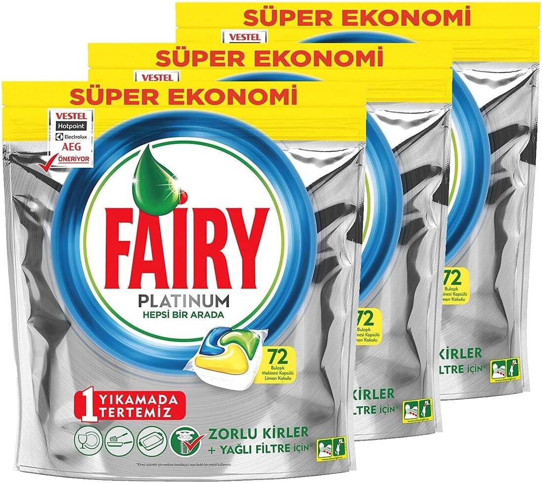 Alternative view of Platinum 216 Yıkama Bulaşık Makinesi Deterjanı Kapsülü Limon Kokulu ( 72x3 )