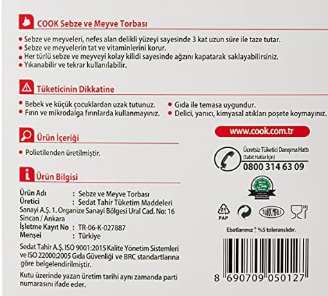 Alternative view of Sebze ve Meyve Torbası, 25 x 29 cm, 5 Adet