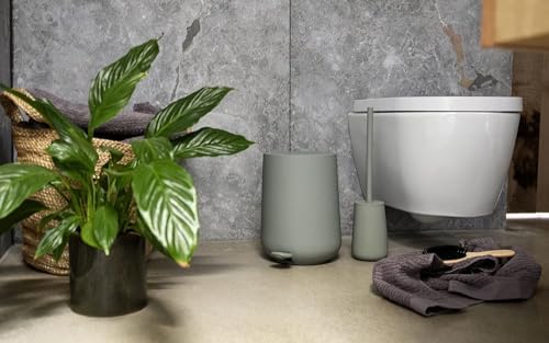 banyo için çöp kutusu, kozmetik kovası, banyo için çöp kutusu, çap 20,5 cm, yükseklik 23,5 cm, kapasite 3 litre, gri (gri)