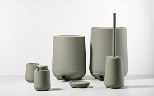 Alternative view of banyo için çöp kutusu, kozmetik kovası, banyo için çöp kutusu, çap 20,5 cm, yükseklik 23,5 cm, kapasite 3 litre, gri (gri)