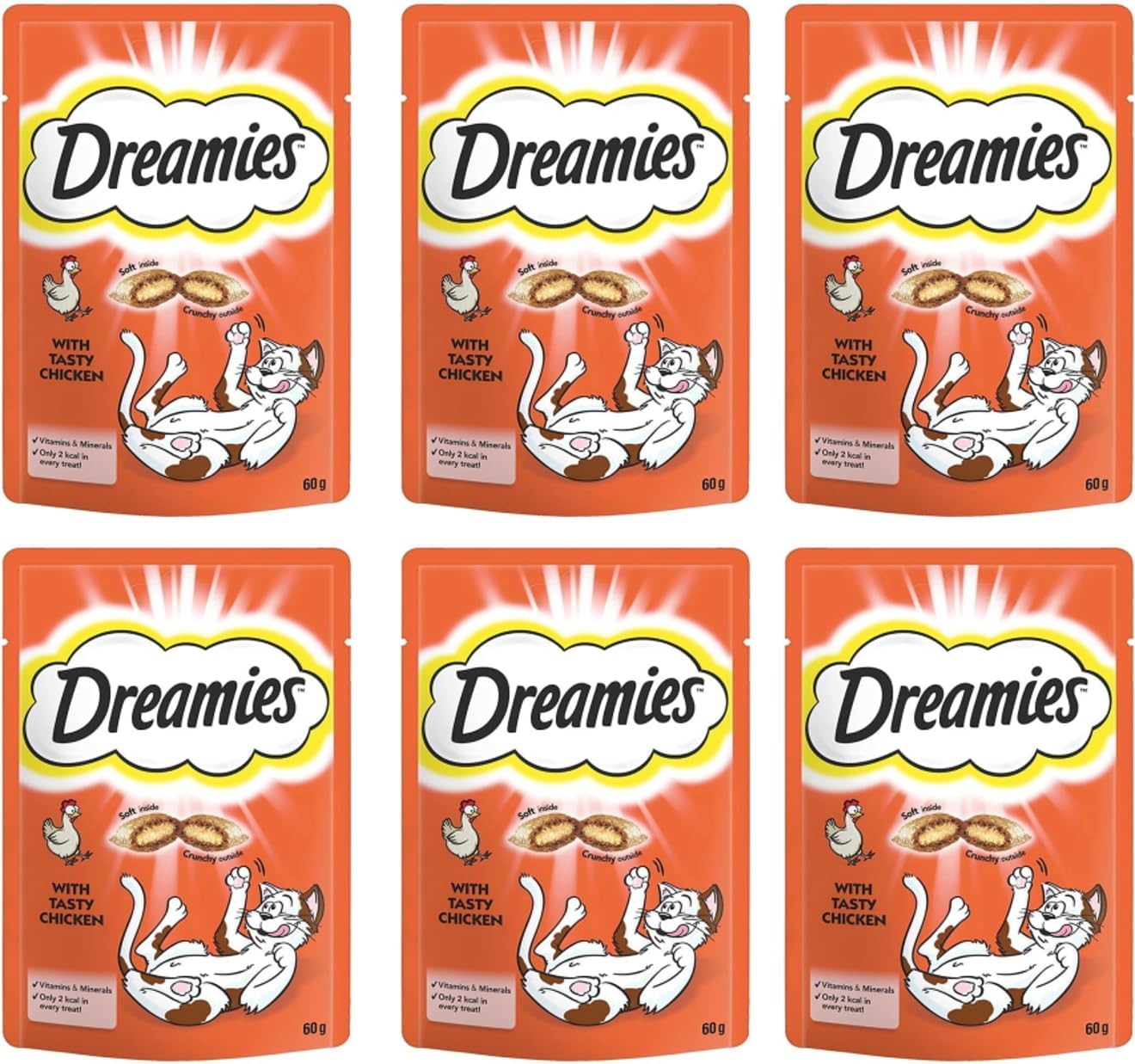Alternative view of Dreamies Kuru Kedi Ödül Maması, Tavuklu, (6 x 60 G)