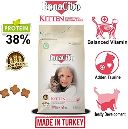 BonaCibo Kitten Tavuk Hamsi Yavru Kedi Maması 1,5 kg