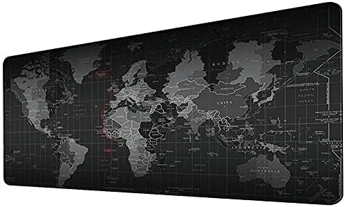 Alternative view of XL Dünya Haritası Oyun Fare Altlığı, 70 x 30 cm, Dünya Haritası Kaymaz Tabanlı Doğal Kauçuk, Sıkı ve Pürüzsüz, Her Fare, Klavye ve Dizüstü Bilgisayar İçin Uygundur