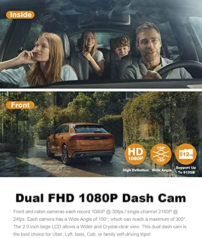 Alternative view of Pruveeo D30 Wi-Fi 4K Araç Kamerası