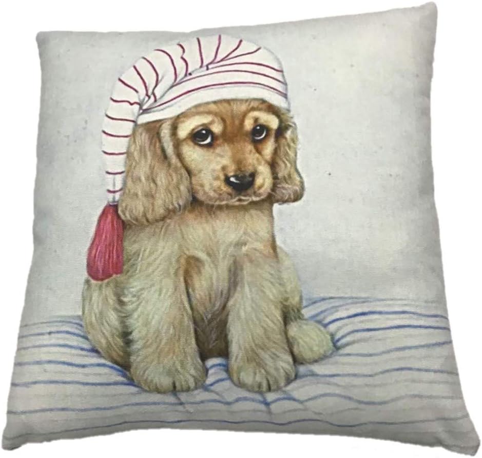 Alternative view of Dekoratif Baskılı Kırlent Kılıfı, Kukuletalı Şirin Köpek Desenli